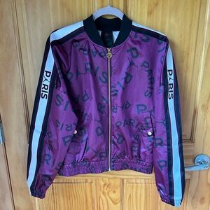 Nike Jordan Paris Saint Germain PSG Jacket Womens Large Burgundy Windbreaker S
